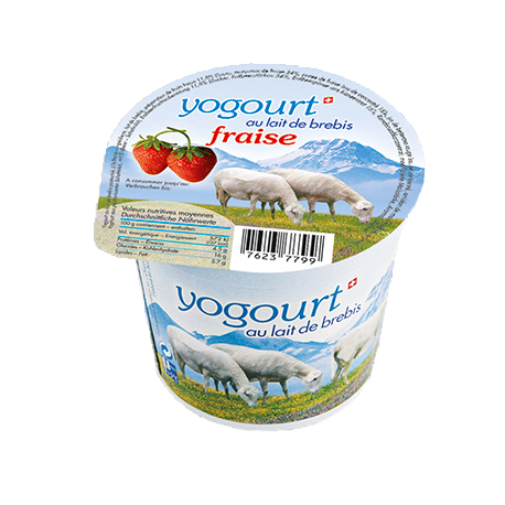 Yogourt au lait de Brebis fraise (Vaud)